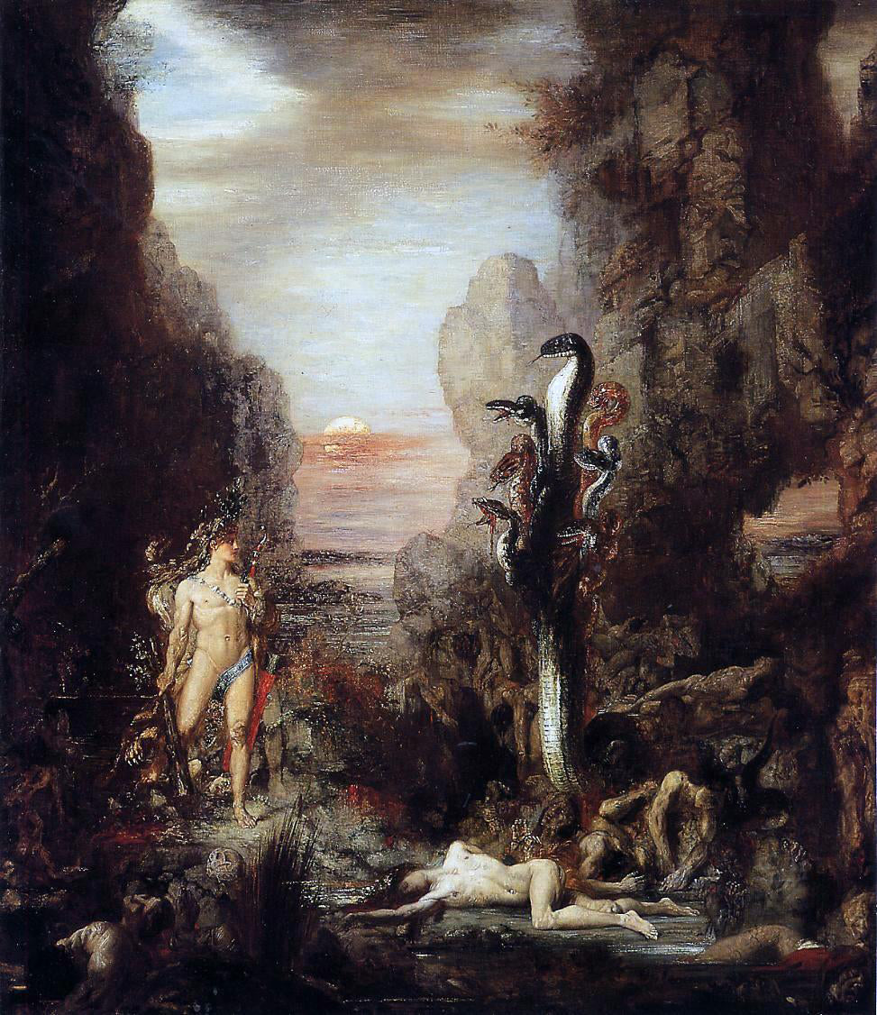  Gustave Moreau Hercules and the Lernaean Hydra - Canvas Print