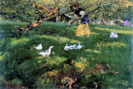  Joaquin Sorolla Y Bastida Herding Geese in the Asturias - Canvas Print