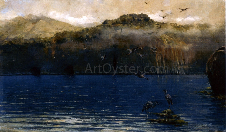  Alceste Campriani Herons along the Amalfi Coast - Canvas Print