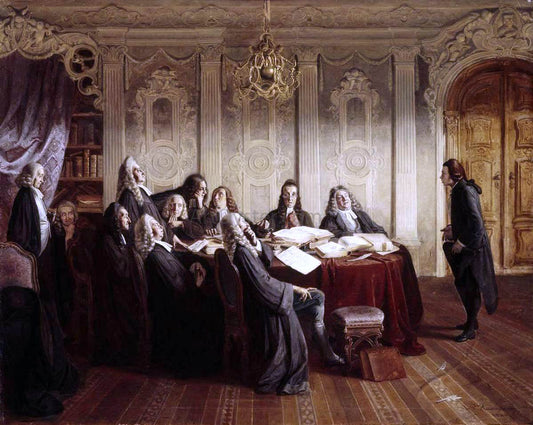  Johann Peter Hasenclever Hieronymus Jobs at His Exam - Canvas Print