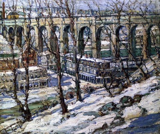  Edwin H Gunn Highbridge, The Harlem River - Canvas Print