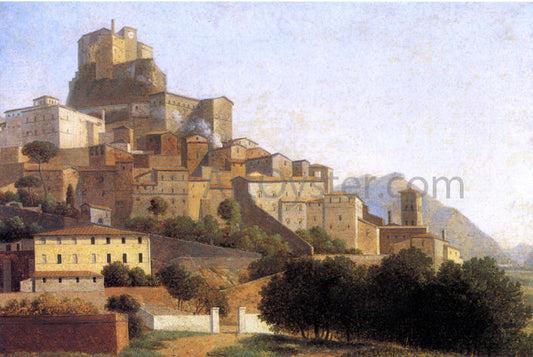  Alexandre-Hyacinthe Dunouy Hill Town in Italy - Canvas Print