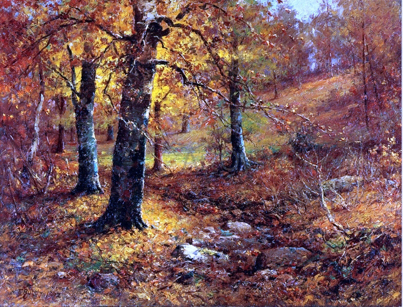  John Elwood Bundy Hillside in the Fall - Canvas Print