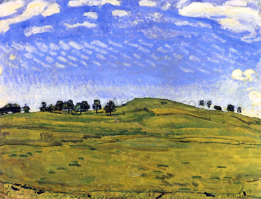  Ferdinand Hodler Hilly Landscape with Ravens, in the Bernese Oberland - Canvas Print