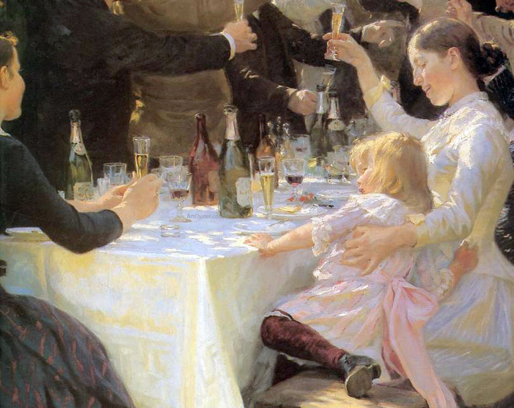  Peder Severin Kroyer Hip, Hip Hurrah! [detail  #1] - Canvas Print