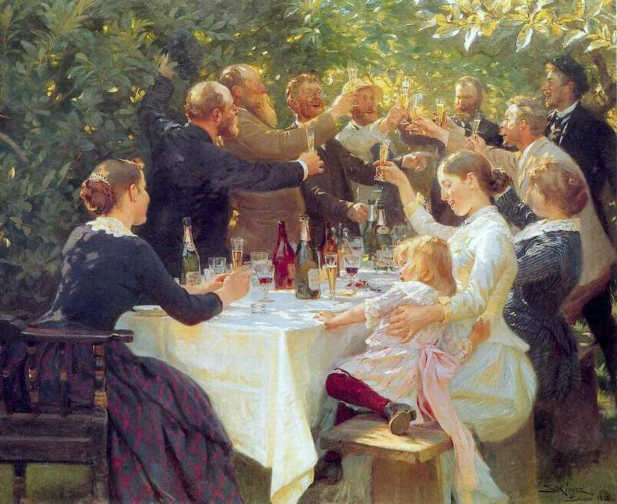  Peder Severin Kroyer Hip Hip Hurrah! - Canvas Print