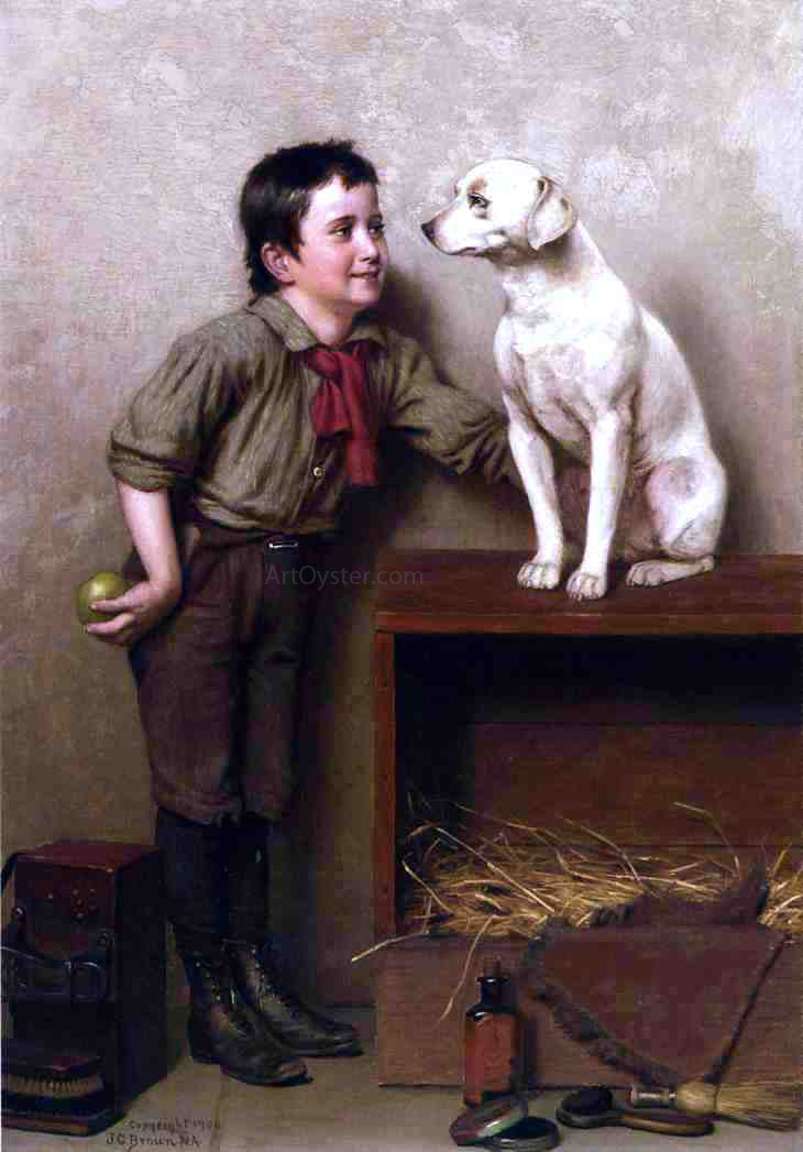  John George Brown His Favorite Pet - Canvas Print