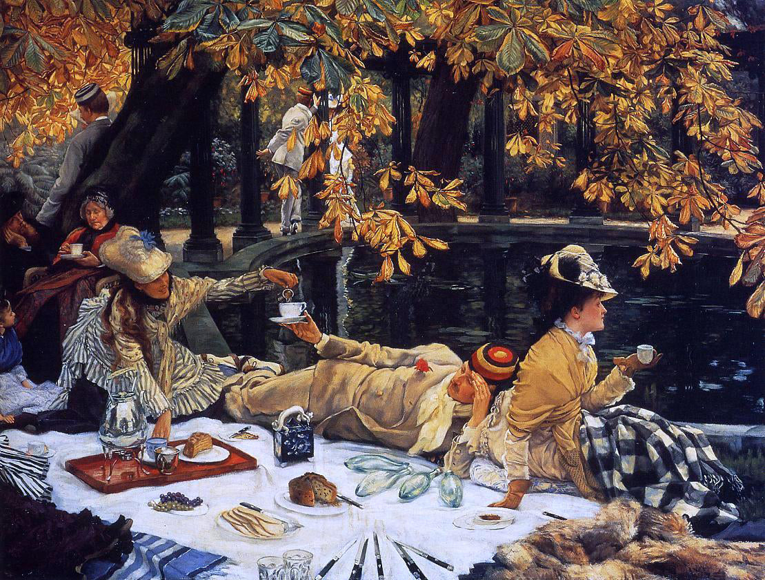  James Tissot Holiday (also known as The Picnic) - Canvas Print