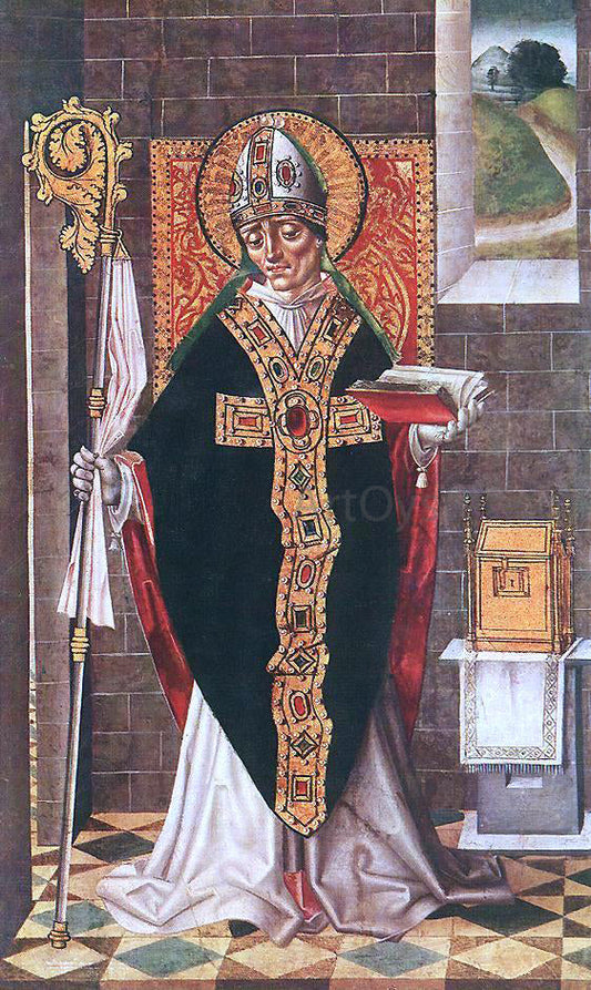  Master of Budapest Holy Bishop - Canvas Print