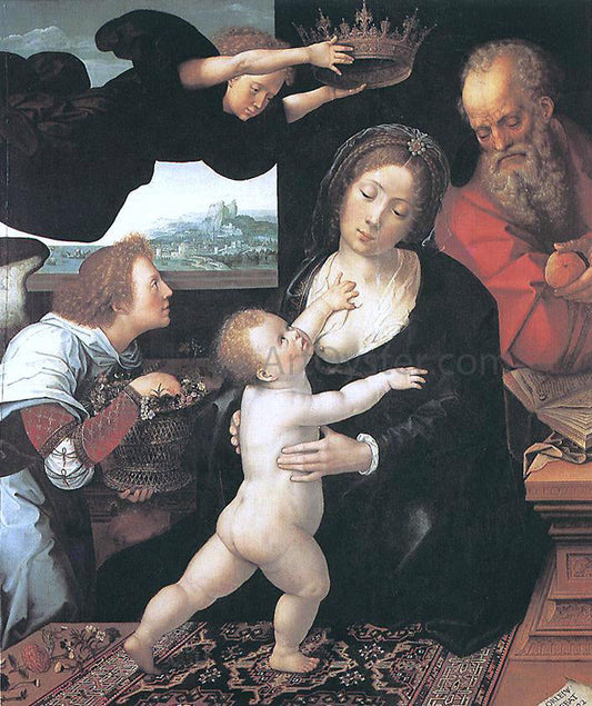  Bernaert Van Orley Holy Family - Canvas Print