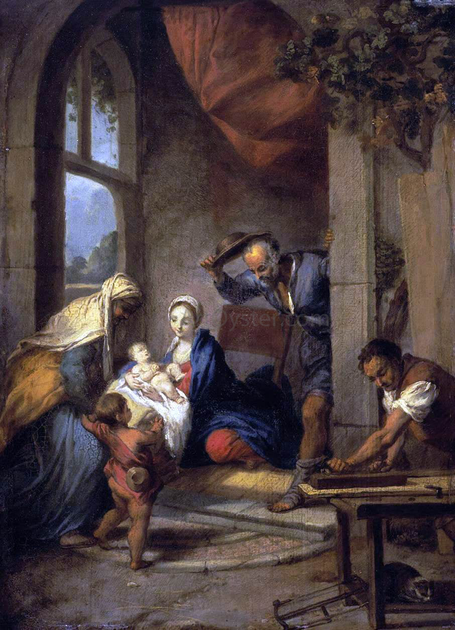  Nicolas Vleughels Holy Family - Canvas Print