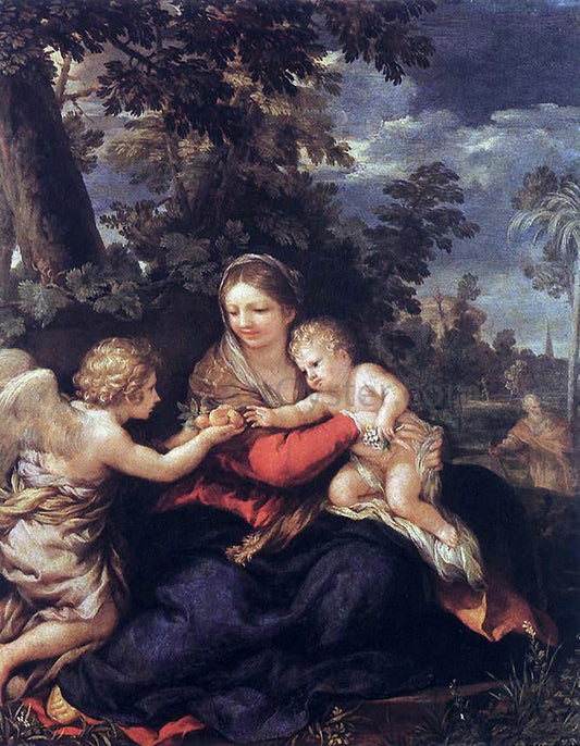  Pietro Da Cortona Holy Family Resting on the Flight to Egypt - Canvas Print