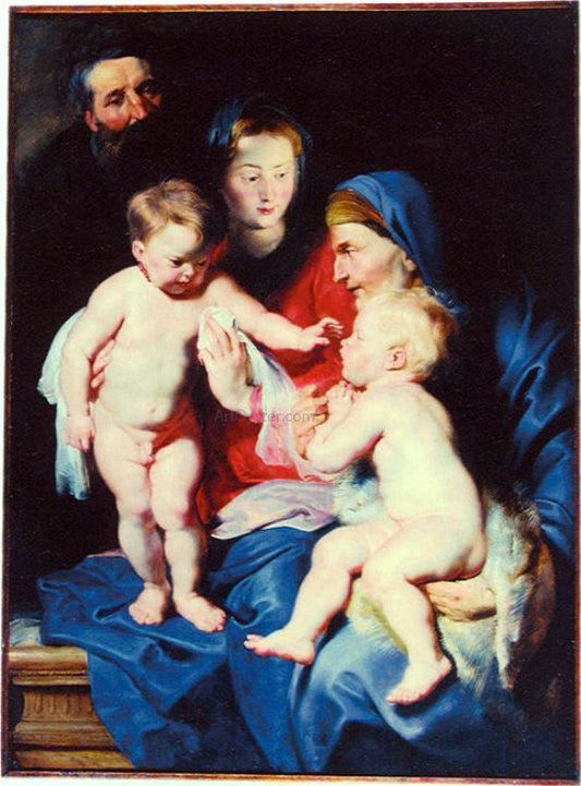  Peter Paul Rubens Holy Family with St Elizabeth and St John the Baptist - Canvas Print