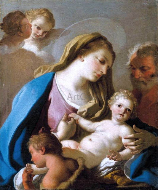  Francesco De Mura Holy Family with the Infant St John The Baptist - Canvas Print
