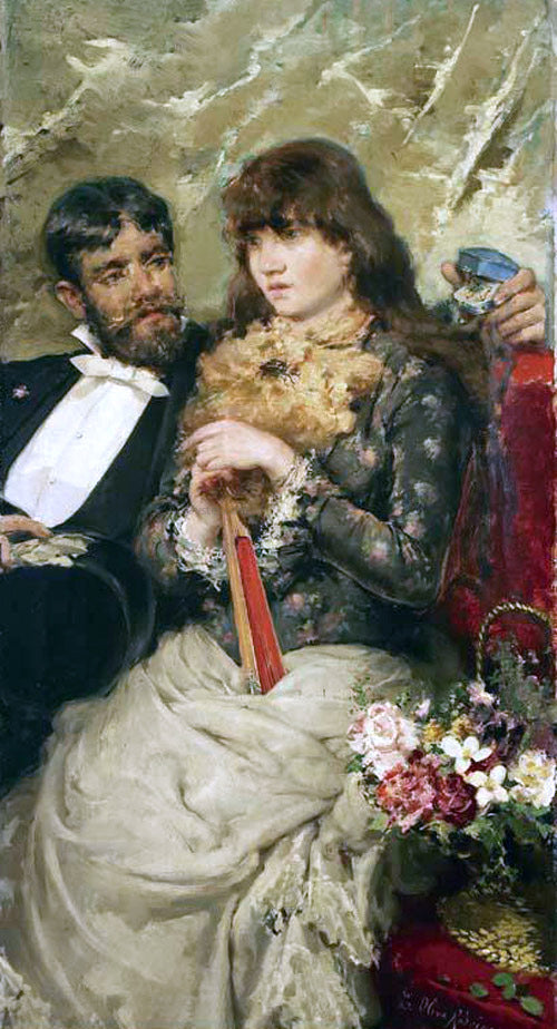  Eugenio Oliva Y Rodrigo Hombre y Mujer - Canvas Print