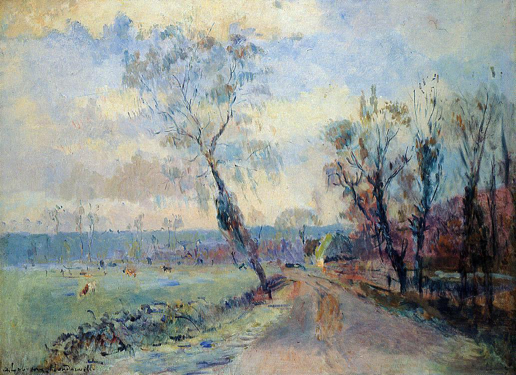  Albert Lebourg Hondouville, an Afternoon at the End of Winter - Canvas Print