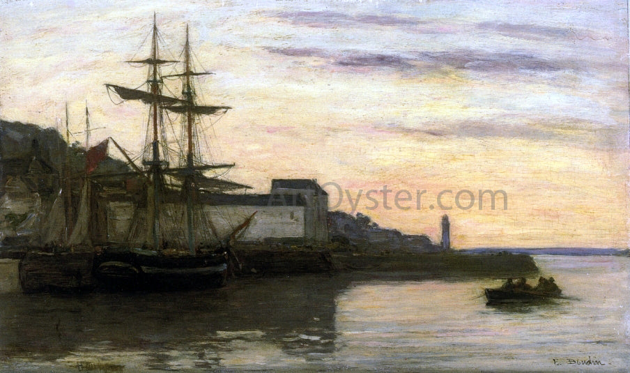  Eugene-Louis Boudin Honfleur, Sailboats - Canvas Print