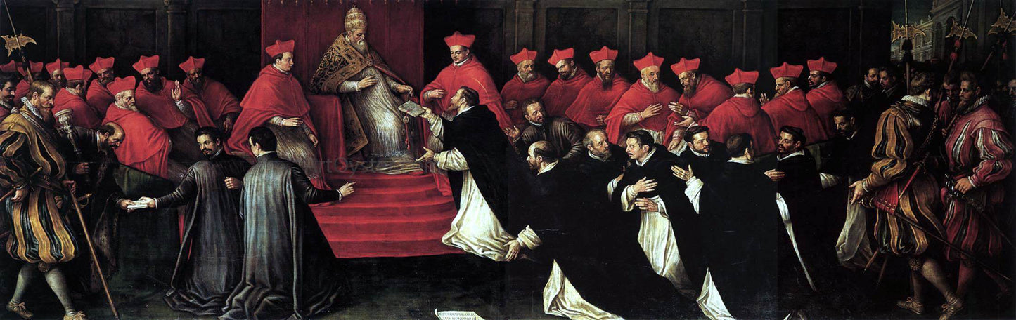 Leandro Bassano Honorius III Approving the Rule of St Dominic in 1216 - Canvas Print