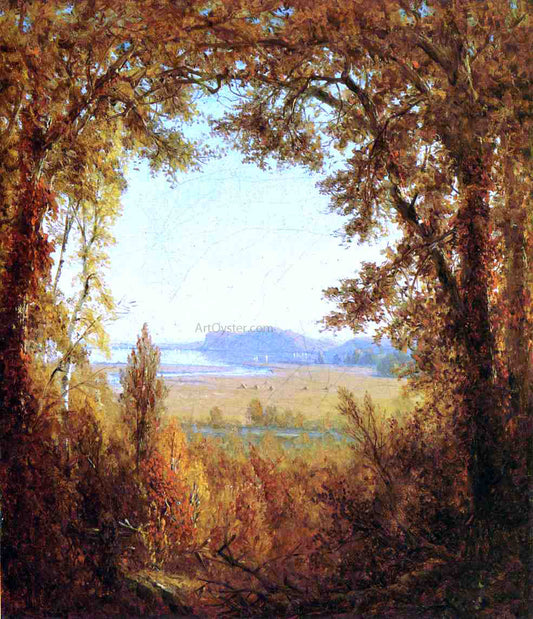  Sanford Robinson Gifford Hook Mountain on the Hudson River - Canvas Print