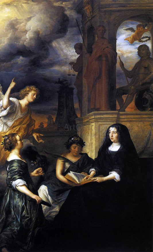  Govert Teunisz Flinck Hope Comes to Amalia van Solms at the Tomb of Frederik Hendrik - Canvas Print