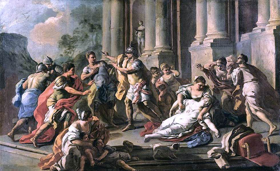  Francesco De Mura Horatius Slaying His Sister After the Defeat of the Curiatii - Canvas Print