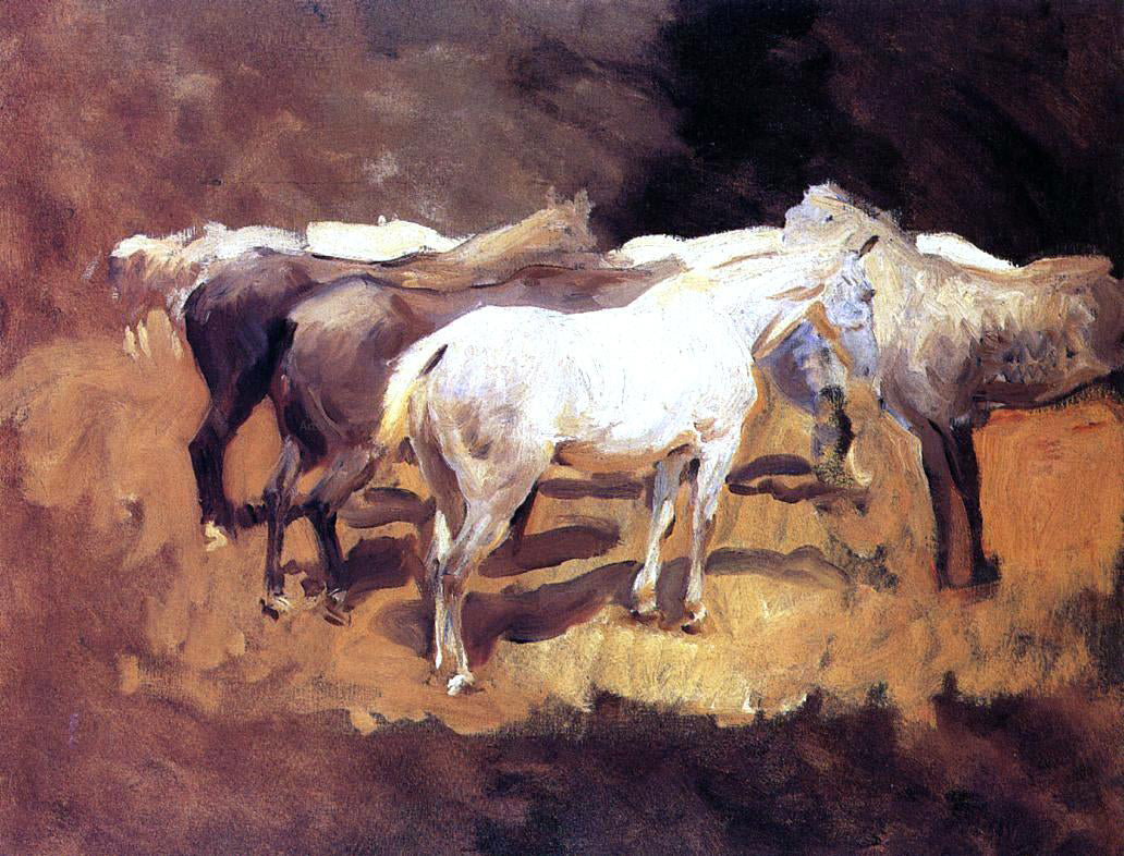  John Singer Sargent Horses at Palma - Canvas Print