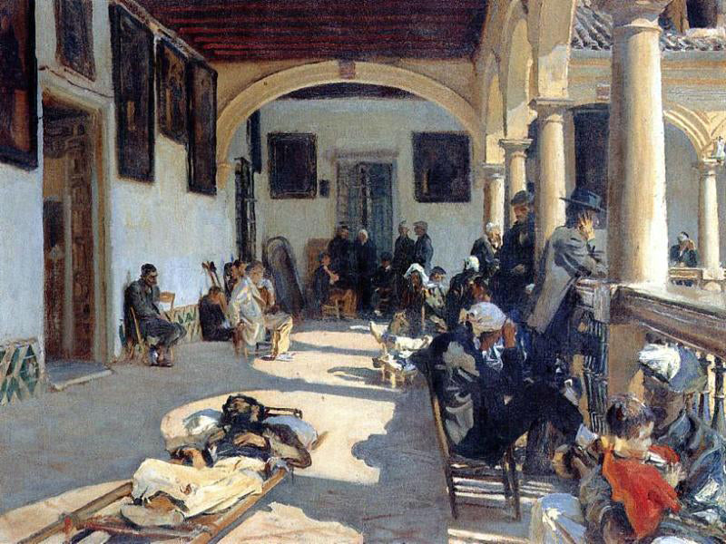  John Singer Sargent Hospital at Granada - Canvas Print