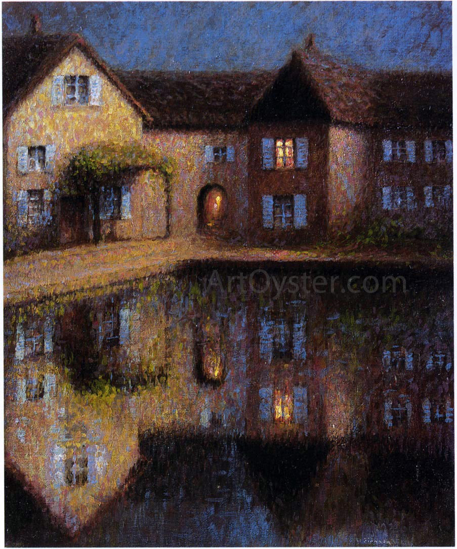  Henri Le Sidaner House by the Eau - Canvas Print