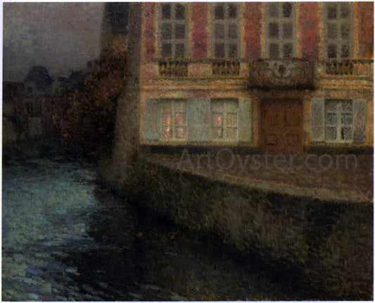  Henri Le Sidaner House by the Quentin Canal - Canvas Print