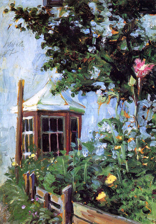  Egon Schiele House with a Bay Window in the Garden - Canvas Print