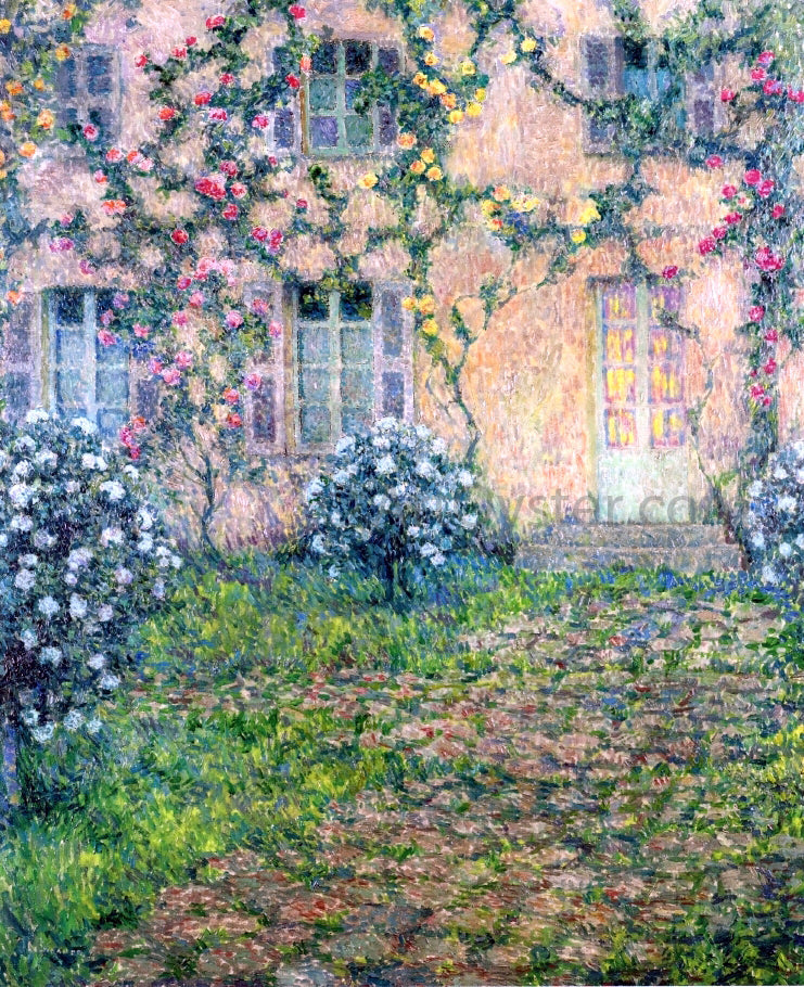  Henri Le Sidaner A House with Roses - Canvas Print