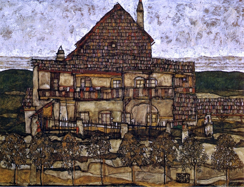  Egon Schiele House with Shingles - Canvas Print