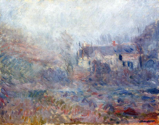  Claude Oscar Monet Houses at Falaise in the Fog - Canvas Print