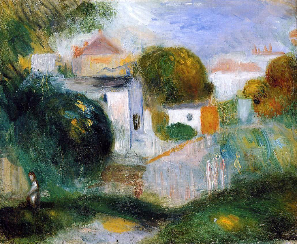  Pierre Auguste Renoir Houses in the Trees - Canvas Print