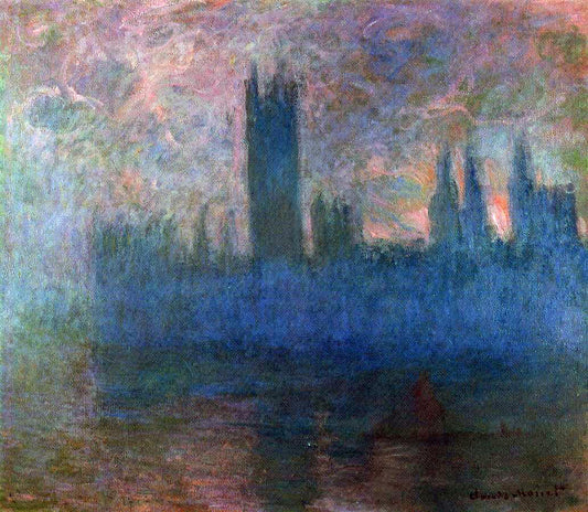  Claude Oscar Monet Houses of Parliament, London, Symphony in Rose - Canvas Print