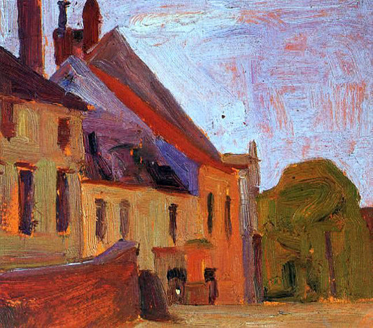  Egon Schiele Houses on the Town Square in Klosterneuberg - Canvas Print