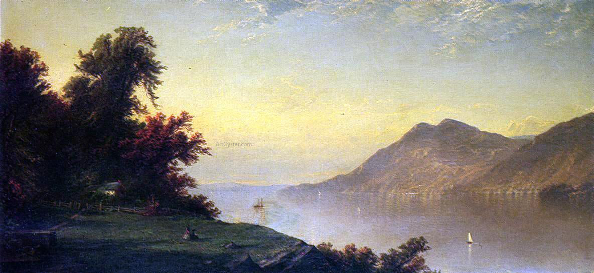  Alexander Lawrie Hudson River at West Point - Canvas Print