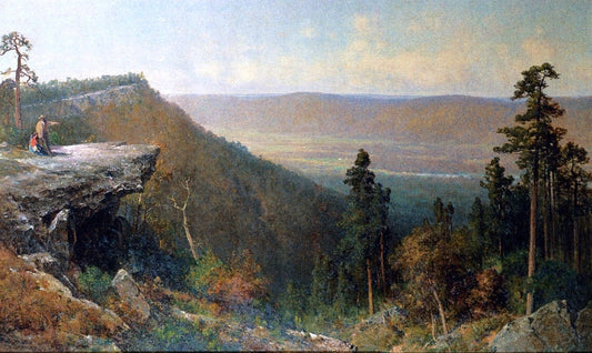  Thomas Hill Hudson River Valley from the Catskill Mountain House - Canvas Print
