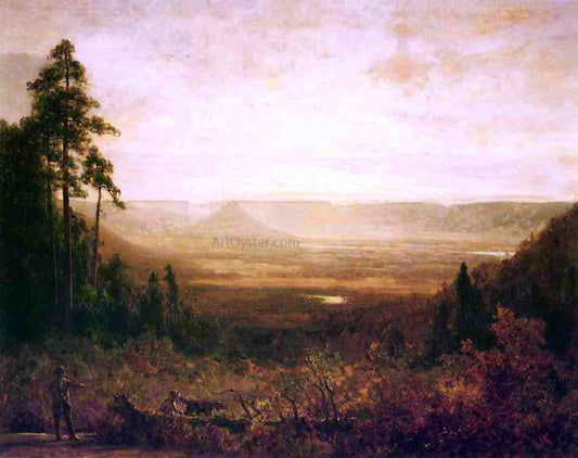  Thomas Hill Hunter at Sunrise - Canvas Print