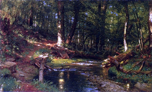  Thomas Worthington Whittredge I Come from Haunts of Coot and Hearn (also known as A Brook in the Woods) - Canvas Print