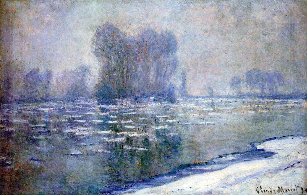  Claude Oscar Monet Ice Floes, Misty Morning - Canvas Print