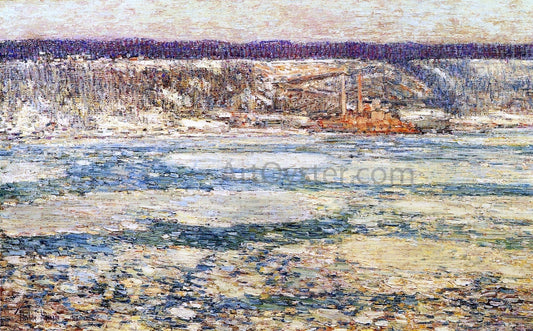  Frederick Childe Hassam Ice on the Hudson - Canvas Print