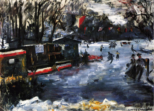  Lovis Corinth Ice Skating Rink in The Tiergarten, Berlin - Canvas Print