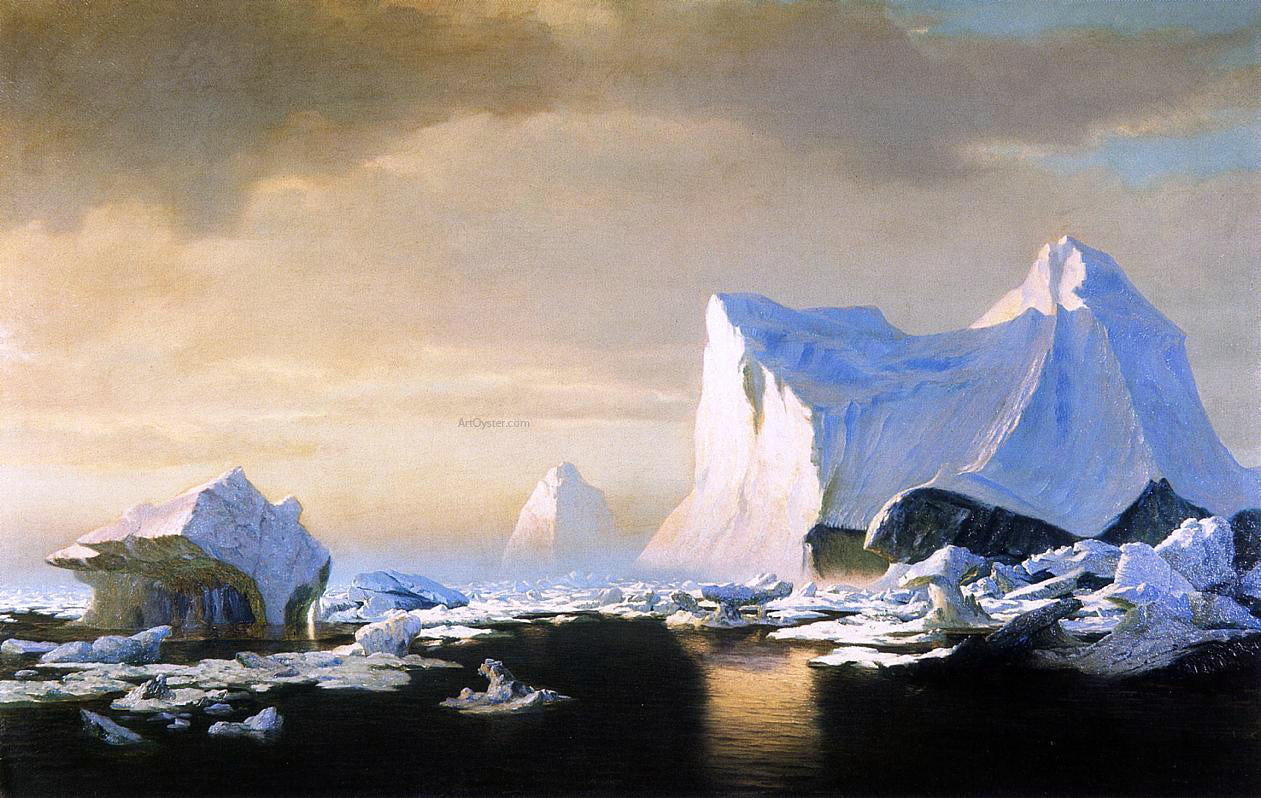  William Bradford Icebergs in the Arctic - Canvas Print