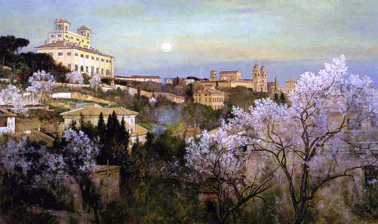  Charles Caryl Coleman Il Pincio with a View of Villa Medici - Canvas Print