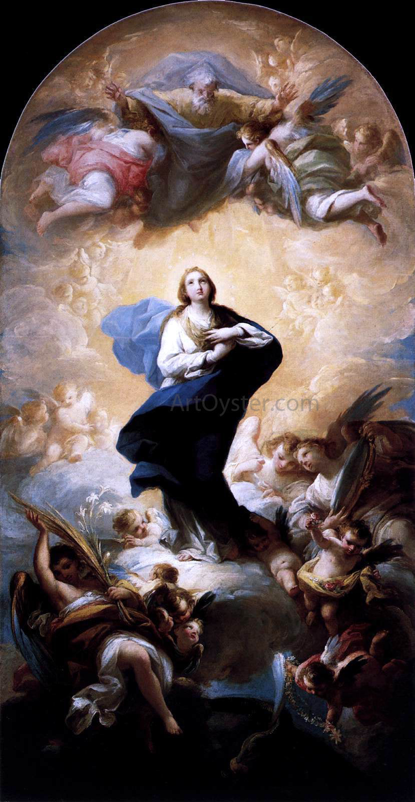  Mariano Salvador De Maella Immaculate Conception - Canvas Print