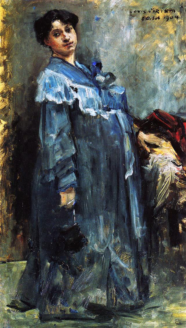  Lovis Corinth In a Silk Robe - Canvas Print