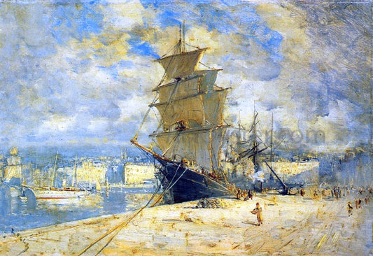  Frank Myers Boggs In Port - Canvas Print