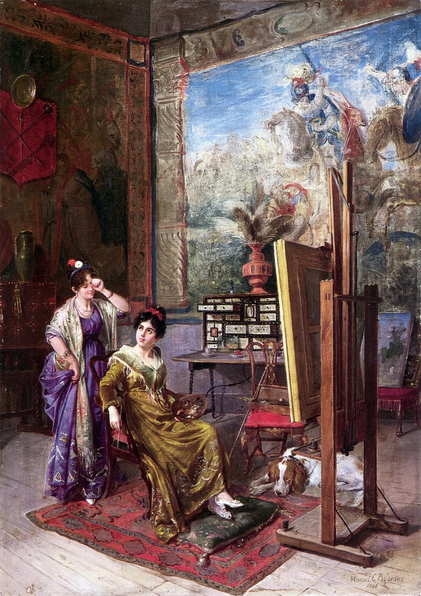  Manuel Cabral Aguado-Bejarano In the Artist's Studio - Canvas Print