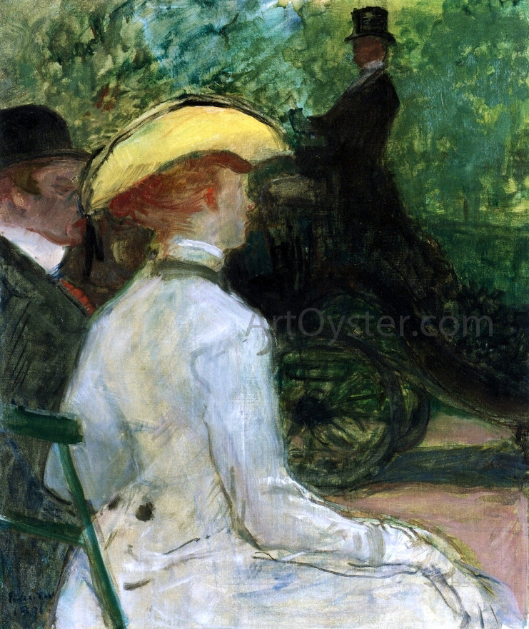  Henri De Toulouse-Lautrec In the Bois de Boulogne - Canvas Print